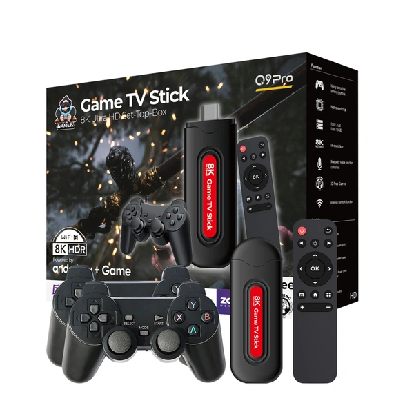8K Ultra HD Set-Top-Box | 50,000+ Classic Games | 64GB | Dual Wireless Controllers | 4K HDMI Plug & Play Console