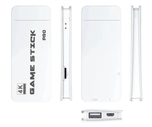 M15 Plus 4K Game Stick | 64GB | 10,000+ Classic Games | Dual Wireless Controllers | Plug & Play Console