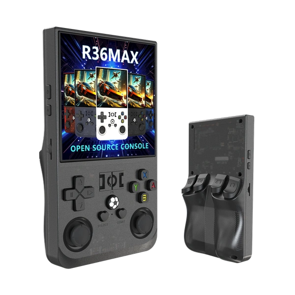 R36 Max 4-Inch Handheld Game Console | 30,000+ Games | 4000mAh Battery | 4K Display Support | Dual SD Card