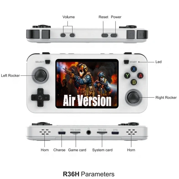 R36H 128GB Handheld Game Console | 3.5″ IPS Display | 15,000+ Games | RK3326 | ArkOS