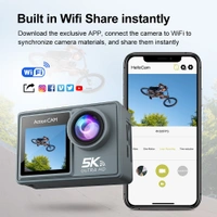 M60TRW 5K Waterproof Action Camera | Wide Angle Vlogging & Motorcycle Cam | Touchscreen