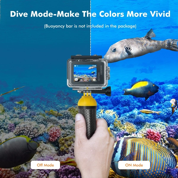 M60TRW 5K Waterproof Action Camera | Wide Angle Vlogging & Motorcycle Cam | Touchscreen