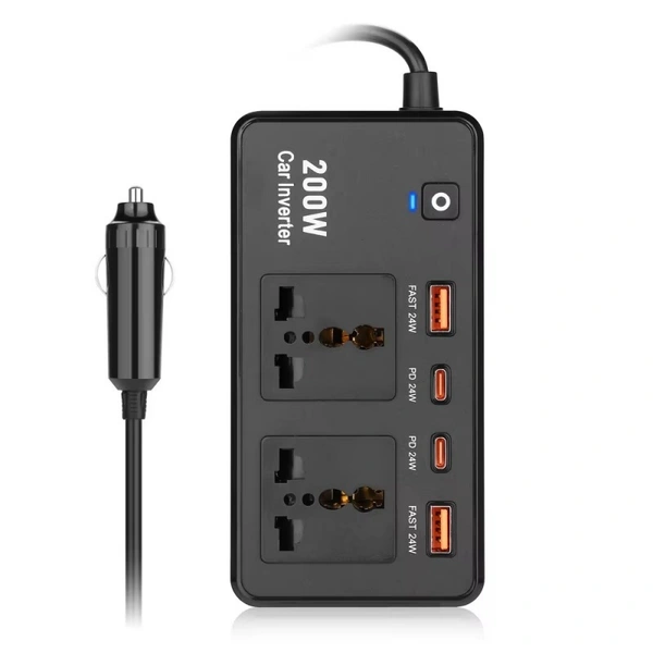 Car Power Inverter 12V/24V to 230V AC | Portable Car Converter for Laptops, Mobiles & Appliances
