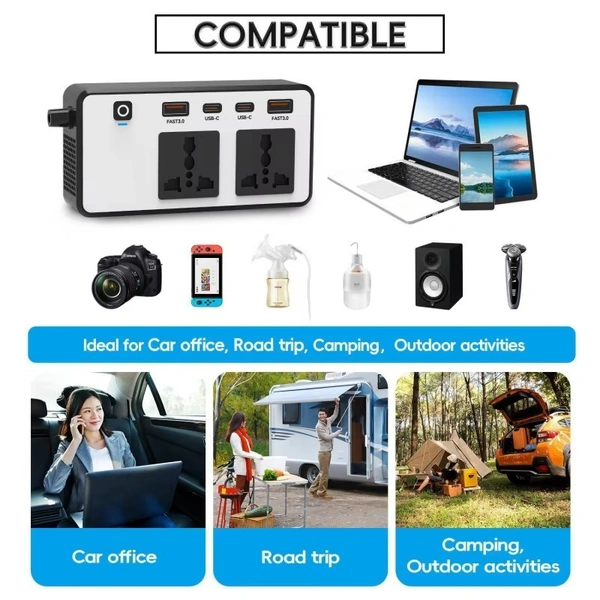 Car Power Inverter 12V/24V to 230V AC | Portable Car Converter for Laptops, Mobiles & Appliances