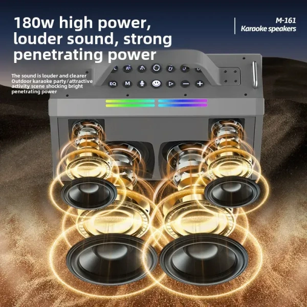 K-Rain Portable Bluetooth Wireless Speaker | Powerful Sound, Built-in Mic, USB & TF Card Support