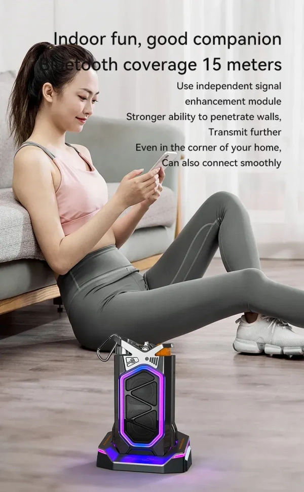 GQ18 Portable Bluetooth Wireless Speaker | 20W Stereo Sound, RGB Lights, 3100mAh Battery, TWS Pairing & IPX5 Waterproof