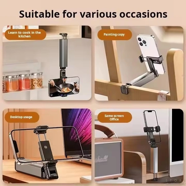 360° Rotating Universal Mobile Stand for Desk & Bed | Adjustable Stable Bracket for Smartphones