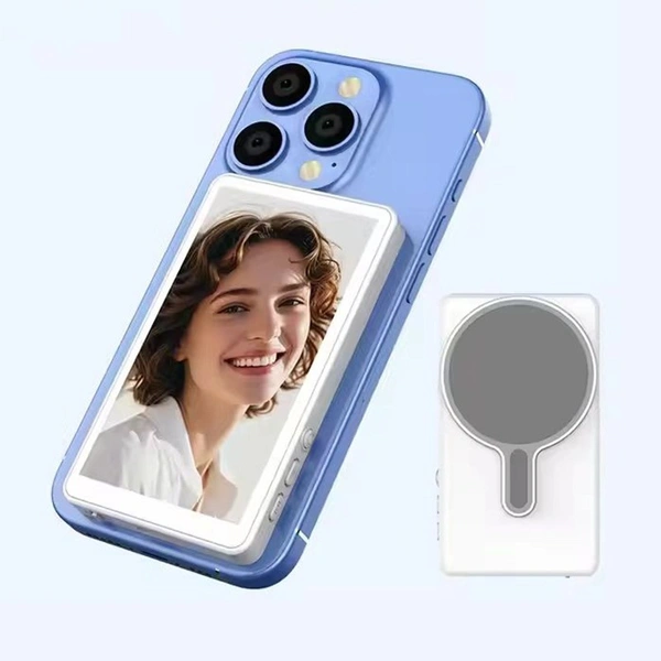 Wireless Magnetic Selfie Screen for Mobile | Phone Mirroring Display for Vlogging, iPhone & Android