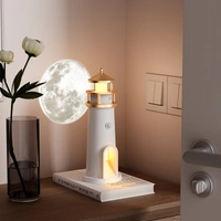 Moon Projection Lighthouse Night Light with Remote Control | Starry Sky & Moon Lamp for Bedroom & Home Décor