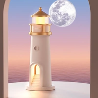 Moon Projection Lighthouse Night Light with Remote Control | Starry Sky & Moon Lamp for Bedroom & Home Décor