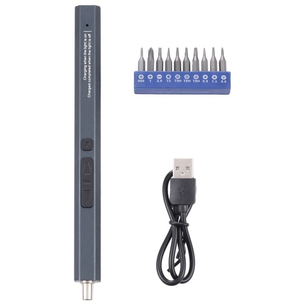 K01 2-in-1 Electric & Manual Screwdriver Set | 13 Bits, Type-C Rechargeable, Alloy Body