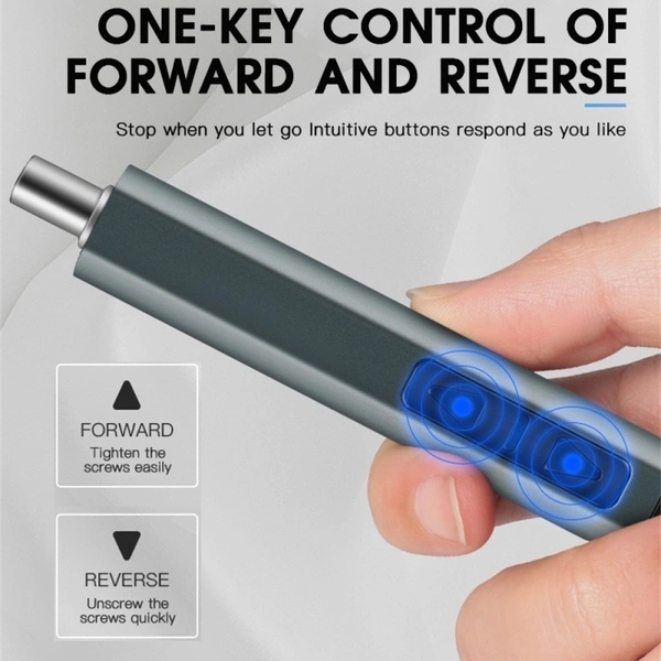 K01 2-in-1 Electric & Manual Screwdriver Set | 13 Bits, Type-C Rechargeable, Alloy Body