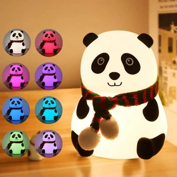 Touch Silicone Panda Night Light | Touch Control Silicone LED Lamp for Kids & Nursery