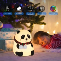 Touch Silicone Panda Night Light | Touch Control Silicone LED Lamp for Kids & Nursery