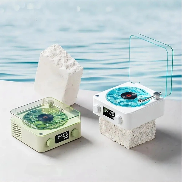 Mini Retro White Noise Bluetooth Speaker with RGB Lights, FM Radio, TF Card Support, Portable Wireless Speaker for Music & Sleep Sounds