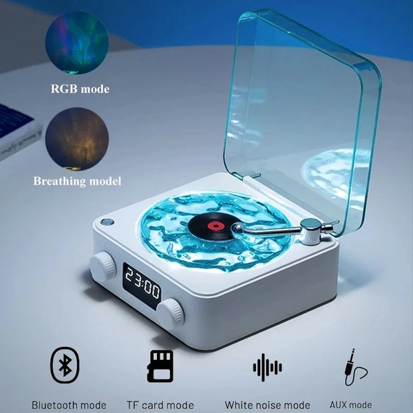 Mini Retro White Noise Bluetooth Speaker with RGB Lights, FM Radio, TF Card Support, Portable Wireless Speaker for Music & Sleep Sounds