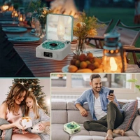 Mini Retro White Noise Bluetooth Speaker with RGB Lights, FM Radio, TF Card Support, Portable Wireless Speaker for Music & Sleep Sounds