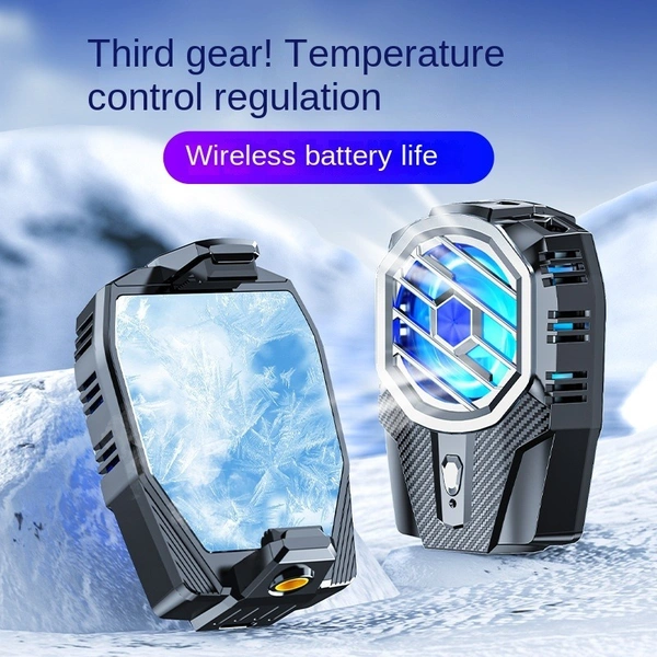 X91 Mobile Phone Cooler & Magnetic Holder – Semiconductor Fan, Built-in Battery, Adjustable, 3–7 in Phones