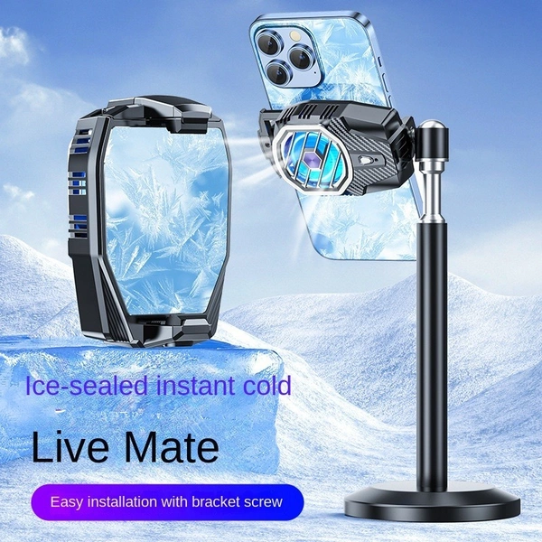 X91 Mobile Phone Cooler & Magnetic Holder – Semiconductor Fan, Built-in Battery, Adjustable, 3–7 in Phones