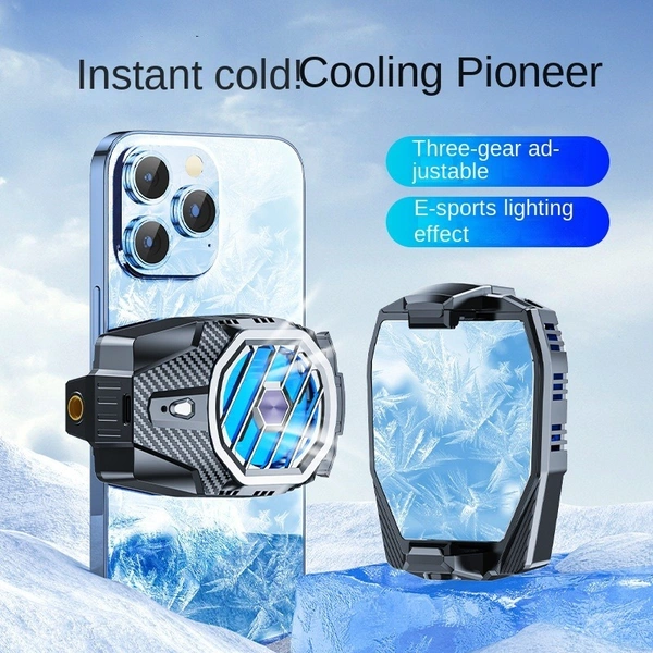 X91 Mobile Phone Cooler & Magnetic Holder – Semiconductor Fan, Built-in Battery, Adjustable, 3–7 in Phones