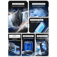 SL-14 Back-Clip Mobile Phone Cooler with 1500mAh Battery | Semiconductor Cooling, RGB Lights, Adjustable Clip for Gaming Phones