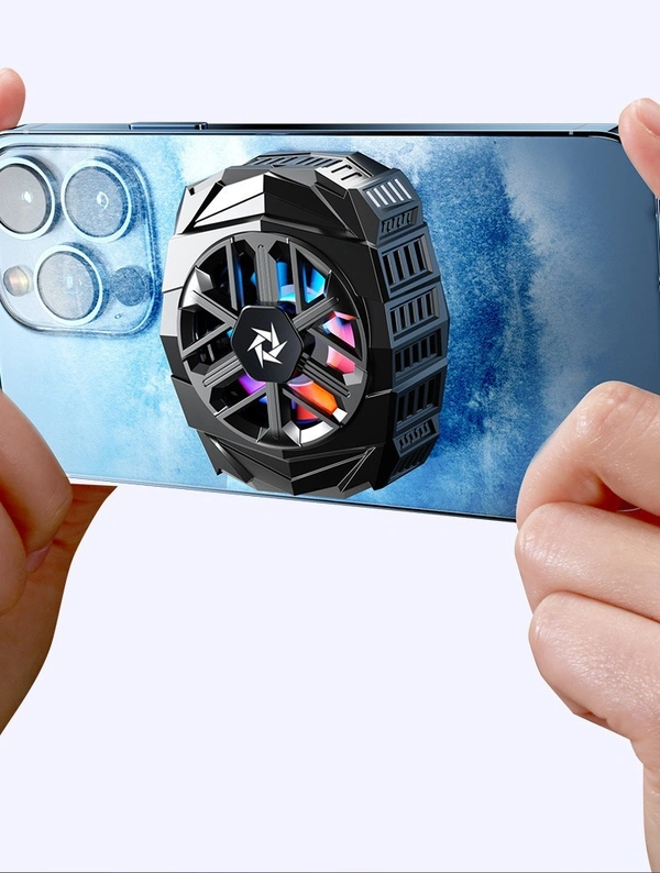 SL-03 Portable Wireless Phone Cooler | Semiconductor Cooling, Turbo Fan, 1000mAh Battery, RGB Lights for Mobile Gaming