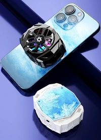 SL-03 Portable Wireless Phone Cooler | Semiconductor Cooling, Turbo Fan, 1000mAh Battery, RGB Lights for Mobile Gaming