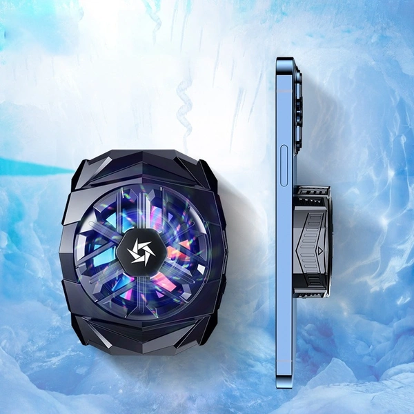 SL-03 Portable Wireless Phone Cooler | Semiconductor Cooling, Turbo Fan, 1000mAh Battery, RGB Lights for Mobile Gaming