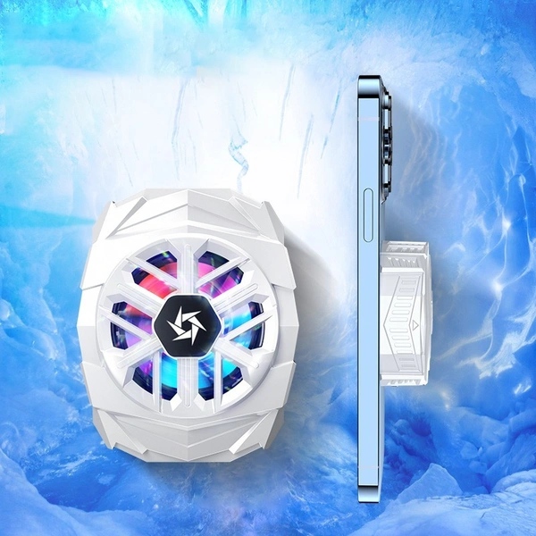 SL-03 Portable Wireless Phone Cooler | Semiconductor Cooling, Turbo Fan, 1000mAh Battery, RGB Lights for Mobile Gaming