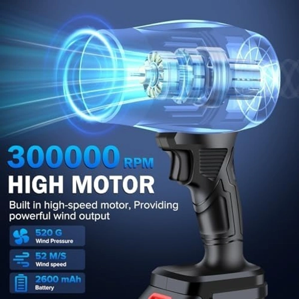 Mini Handheld Electric Cordless Leaf Blower | Powerful Motor, Rechargeable, Lightweight for Home, Car & Garden Cleaning