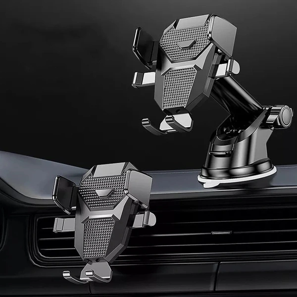 Universal 360° Sucker Car Mobile Phone Holder | Strong Suction, Adjustable Arm, Dashboard & Windshield Mount