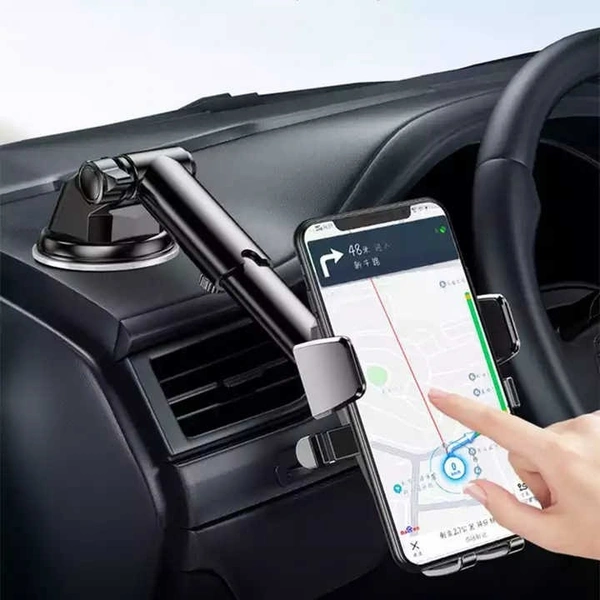 Universal 360° Sucker Car Mobile Phone Holder | Strong Suction, Adjustable Arm, Dashboard & Windshield Mount