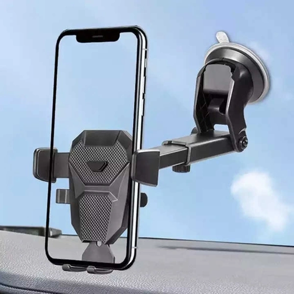 Universal 360° Sucker Car Mobile Phone Holder | Strong Suction, Adjustable Arm, Dashboard & Windshield Mount