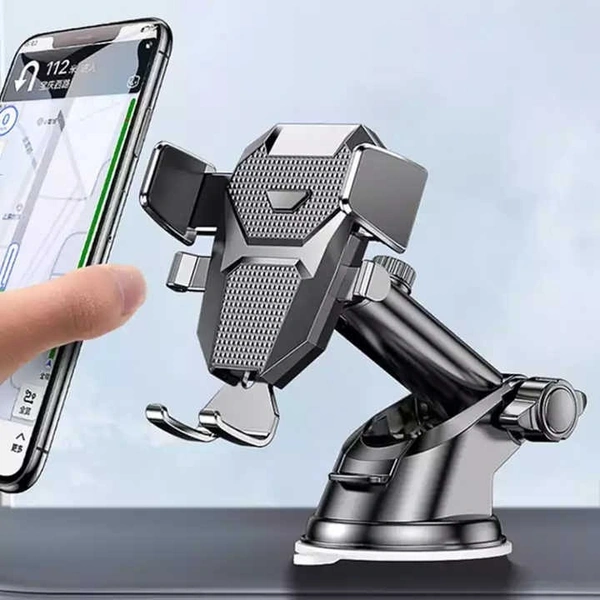 Universal 360° Sucker Car Mobile Phone Holder | Strong Suction, Adjustable Arm, Dashboard & Windshield Mount