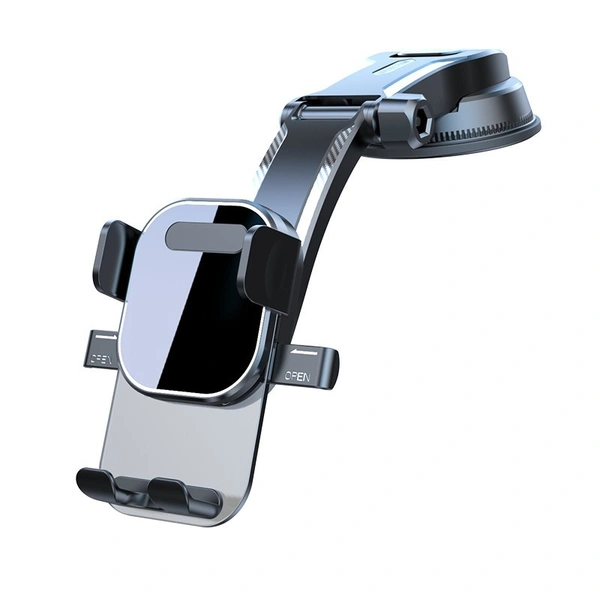 Universal Pull‑Down Automatic Lock Phone Holder | Dashboard & Desk Mount