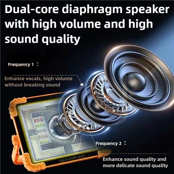 Ultra-Bright Solar-Powered Bluetooth Speaker & LED Light | Portable Outdoor Lantern