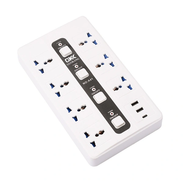 Multi-Hole Plug Socket Extension Board | Universal Power Strip with Surge Protection & Individual Switches