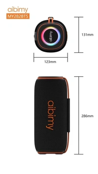MY-282BTS Portable Bluetooth Woofer Speaker with LED Lights, FM, USB, AUX & Remote – Wireless Loud Sound System