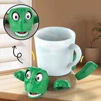 New Trend Funny Expression Pink Green Animated Turtle Coaster Toy – 3D Cup Holder for Home & Office
