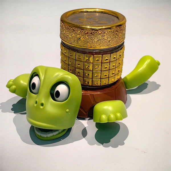 New Trend Funny Expression Pink Green Animated Turtle Coaster Toy – 3D Cup Holder for Home & Office