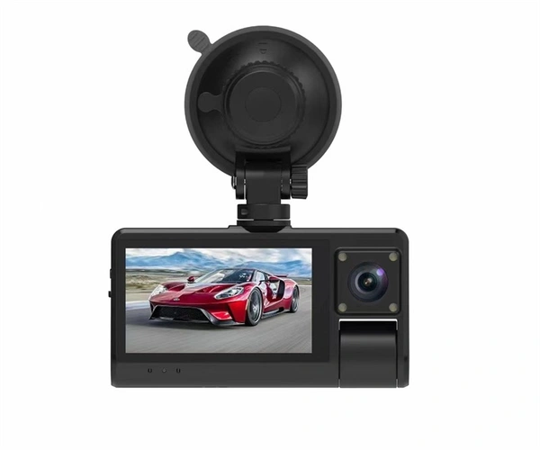 S13 3-Lens Touch-Screen FHD Dash Cam – Front, Interior, Rear + Wi-Fi & Motion Detection