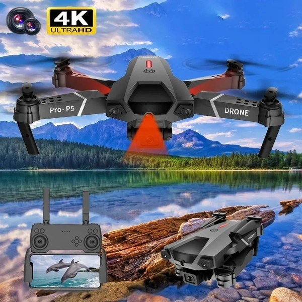 New P5 Pro Drone 4k HD Dual Camera Visual Positioning WiFi Fpv Mini Drone Height Preservation Rc 