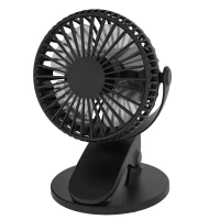 Portable Battery Operated fan, Stroller 360 Degree Rotation Quiet Battery Mini USB Rechargeable Clip Table Fan