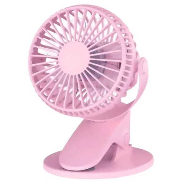 Portable Battery Operated fan, Stroller 360 Degree Rotation Quiet Battery Mini USB Rechargeable Clip Table Fan