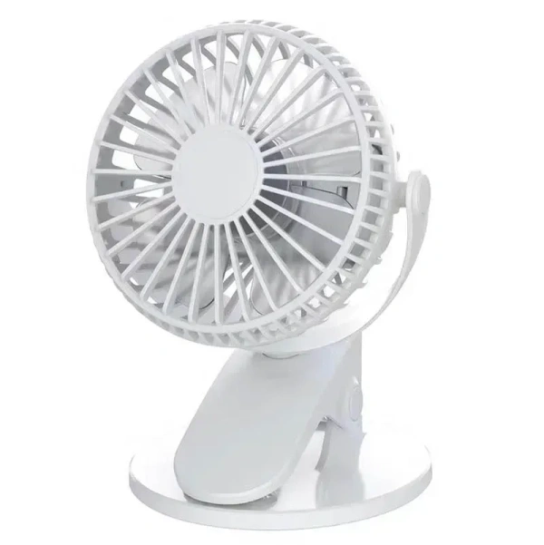 Portable Battery Operated fan, Stroller 360 Degree Rotation Quiet Battery Mini USB Rechargeable Clip Table Fan