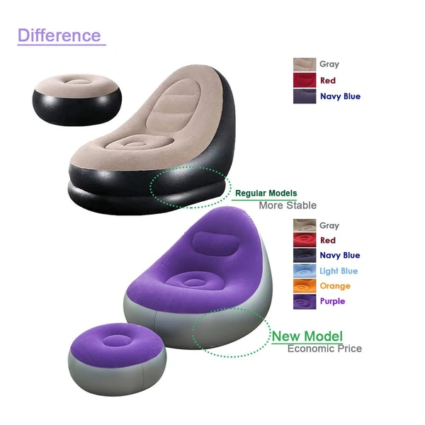 Compact & Stylish Inflatable  – Perfect Footrest Solution