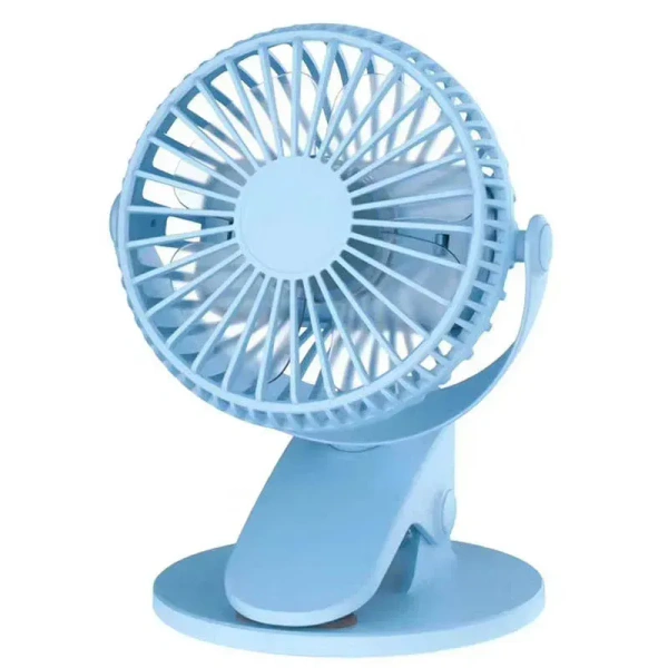 Portable Battery Operated fan, Stroller 360 Degree Rotation Quiet Battery Mini USB Rechargeable Clip Table Fan