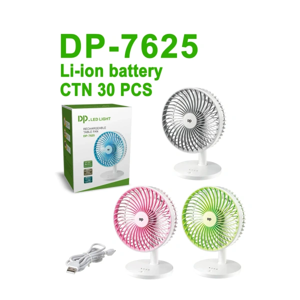 High Quality USB Desk Fan Angle Adjustable for Office 4000mah Rechargeable Mini Table Fan