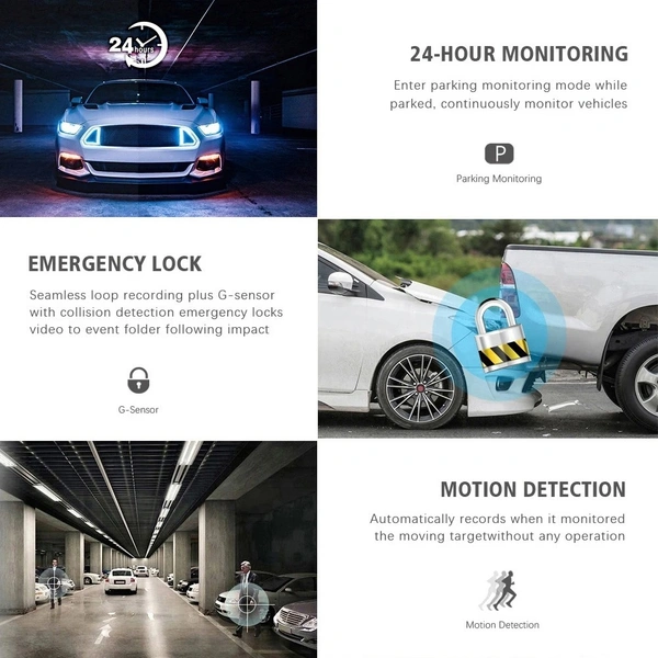 S2 | Car Dashcam Black Box with HD Recording & Parking Mode