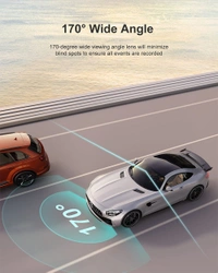 3-Inch WiFi Dashcam with 1080P HD Recording & App Control